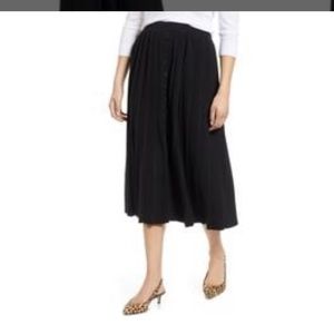 1901 Black Midi Wool Blend Skirt Size Small